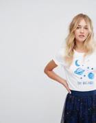 Monki Day Dreamer Star T-shirt - White