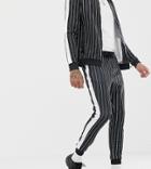 Mauvais Muscle Stripe Joggers With Side Tripe - Black