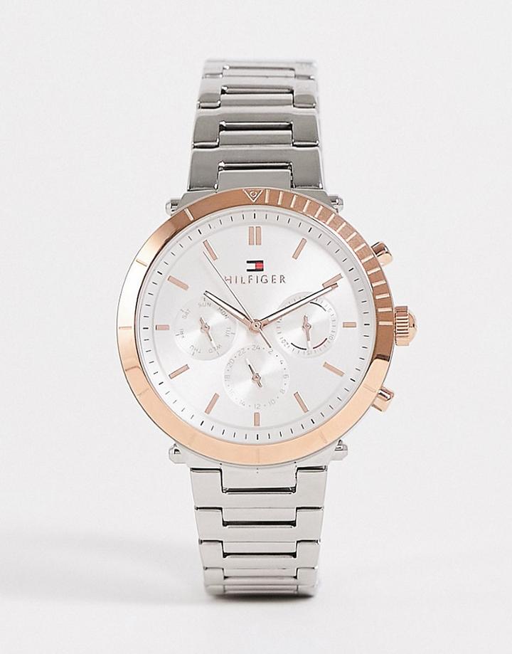 Tommy Hilfiger Mix Metal Bracelet Watch In Silver-gold