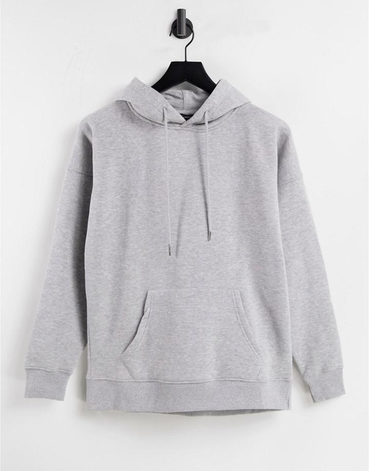 New Look Hoodie In Charcoal-grey