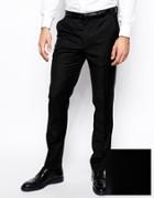 Asos Slim Fit Pants In 100% Wool - Black