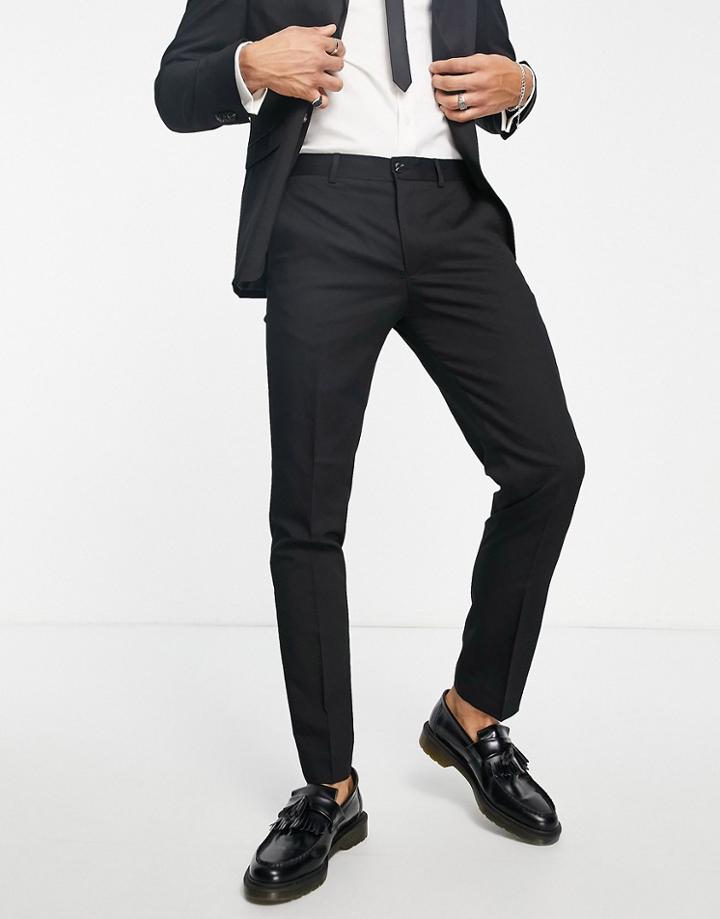 Jack & Jones Premium Slim Suit Pants In Black