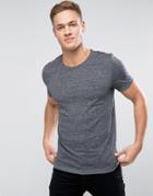 Selected Homme T-shirt In Marl With Pocket - Gray