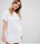 Boohoo Petite T-shirt Dress - White