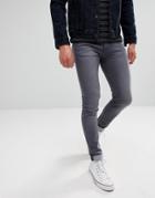 Waven Super Skinny Spray On Jeans In Charcoal Gray - Gray