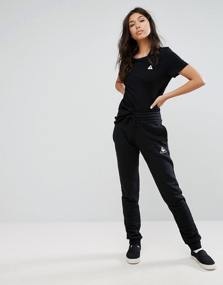 Le Coq Sportif Slim Brushed Jogging Pants - Black