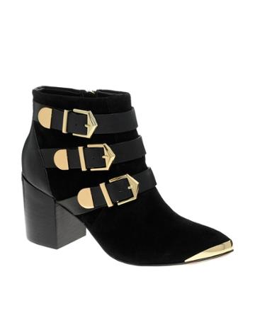 Report Signature Fairfield Black Buckled Ankle Boots