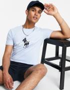 Polo Ralph Lauren Large Player Script Logo T-shirt In Elite Blue-blues