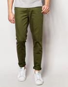 Asos Skinny Jeans In Green - Thyme
