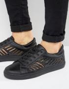 Asos Sneakers In Black With Cut Out Detail - Black