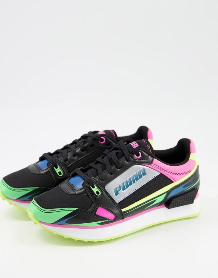 Puma Mile Rider Sneakers In Black