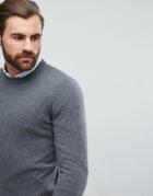 Asos Cashmere Sweater In Charcoal - Gray
