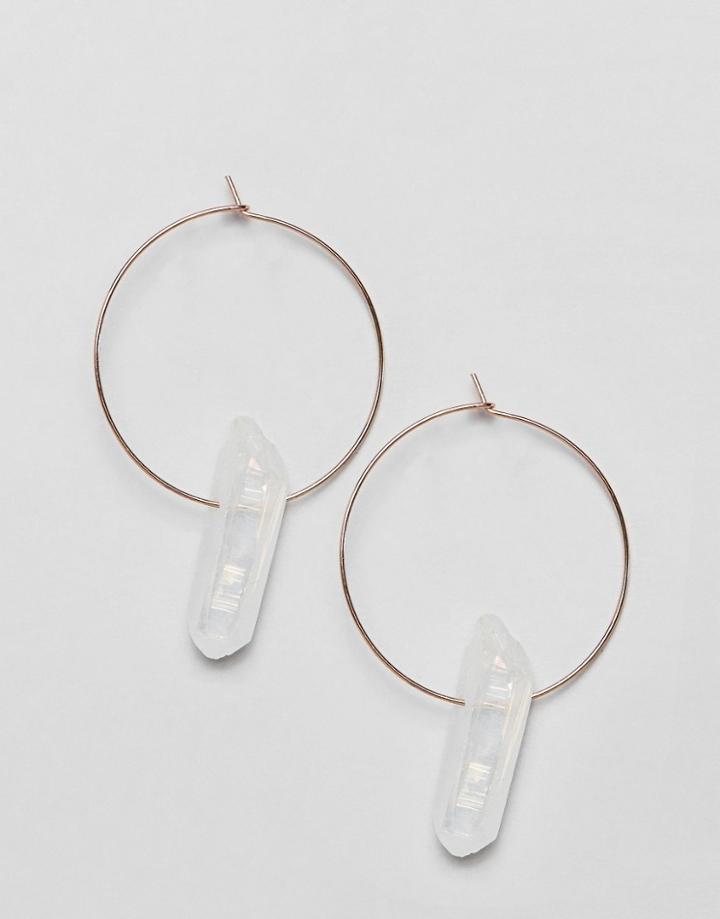 Orelia Shard Hoop Earrings - Gold