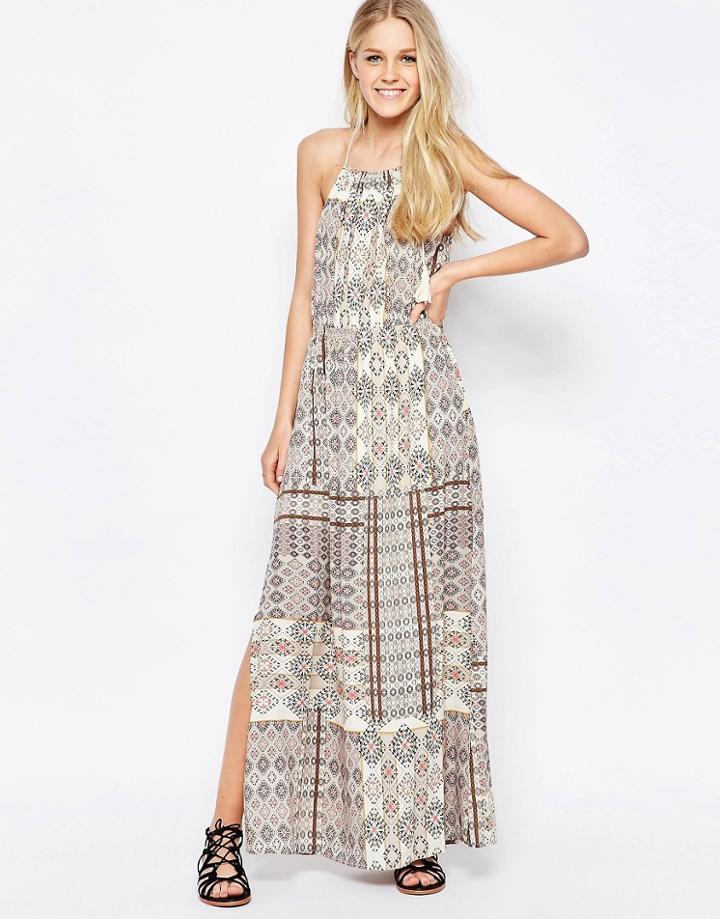 Only Boho Print Maxi Dress - Bone White