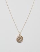 Chained & Able Sovereign Medallion Necklace In Gold - Gold