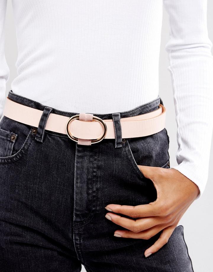 Pieces Leather Belt - Gold