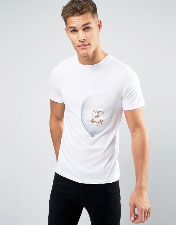 Jack & Jones Premium Balloon Print T-shirt - White