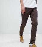 Asos Design Tall Skinny Chinos In Dark Brown - Brown