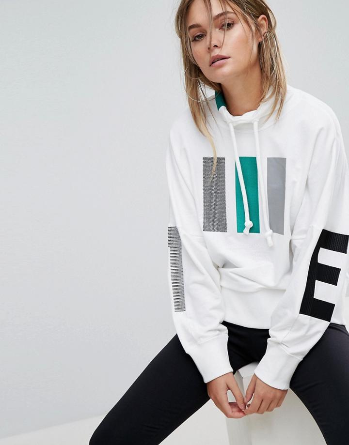 Adidas Eqt High Neck Sweat In White - White