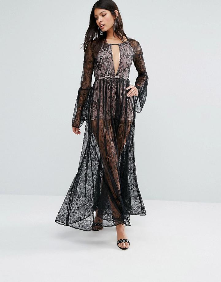 The Jetset Diaries Majestic Lace Maxi Dress - Black