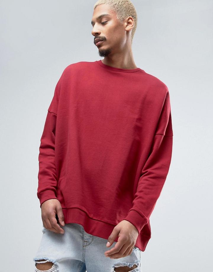 Asos Super Oversized Sweatshirt - Pink