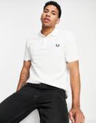 Fred Perry Twin Tipped Long Sleeve Polo In White