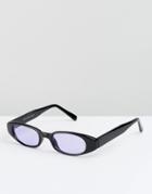 Reclaimed Vintage Inspired Cat Eye Sunglasses In Black - Black