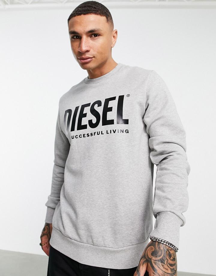 Diesel Gir-division Logo Sweatshirt In Gray-grey