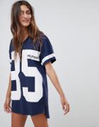 Tommy Hilfiger Bold Short Sleeve Nightdress In Navy - Navy