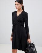 Y.a.s Tallulah Wrap Front Dress - Black