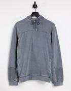 Bolongaro Trevor Hoodie With Reverse Panel Detail In Gray-grey