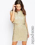 Asos Petite 60s Pastel Sweetie Crop Top Mini Dress - Pastel