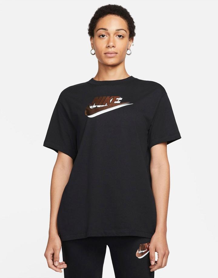 Nike Metallic Pack Futura T-shirt In Black