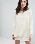 Raga Wild Winds Relaxed Sweater - White