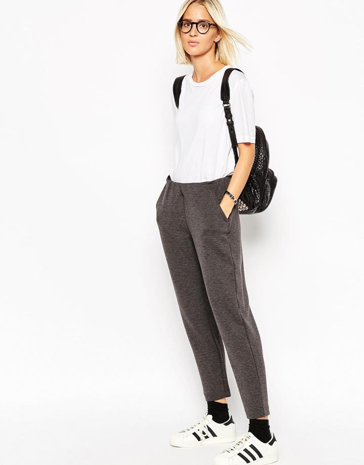 Asos White Skinny Scuba Trousers - Gray