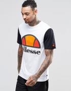 Ellesse T-shirt With Contrast Sleeve - Optic White