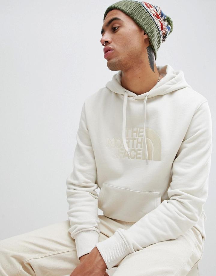The North Face Drew Peak Pullover Hoodie In Vintage White - White