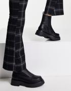 Asos Design Atom Elasticized Chelsea Boots In Black