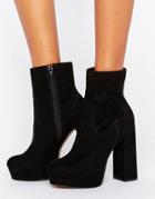 Asos Escape Platform Boots - Black