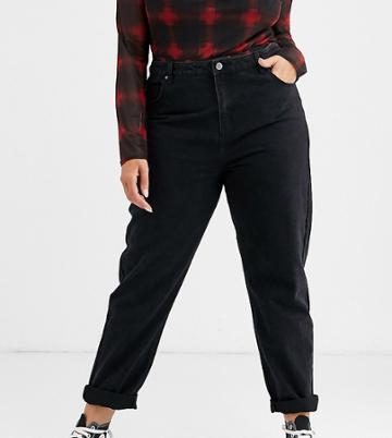 Urban Bliss Plus Mom Jeans-black