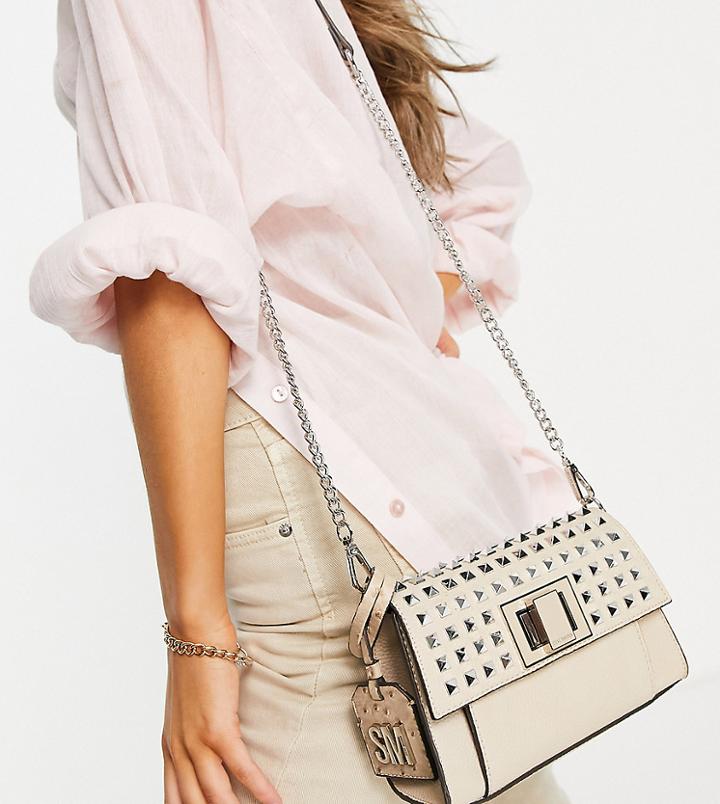Steve Madden Bstyle Studded Cross Body Bag In Light Pink