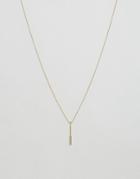 Pieces Marla Long Bar Necklace - Gold