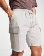Mennace Cargo Shorts In Gray