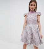 A Star Is Born Petite Mini Skater Dress With Cap Sleeve - Pink