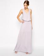 Asos Embellished Back Maxi Dress - Blue
