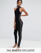 Starry Eyed Tall Embellished Side Panel Jumpsuit - Black