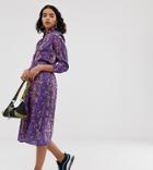 Na-kd Neon Snake Print Skirt In Purple