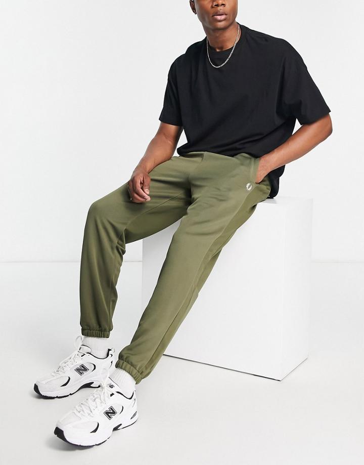 Fred Perry Panel Track Sweatpants In Green