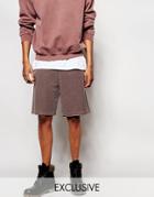 Reclaimed Vintage Shorts In Overdye - Brown