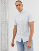 Lacoste Checked Short Sleeve Shirt-white